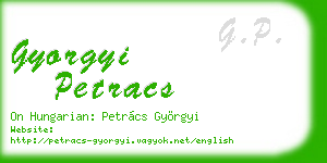 gyorgyi petracs business card