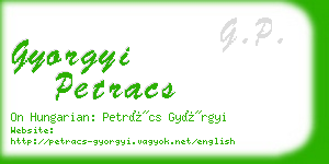 gyorgyi petracs business card